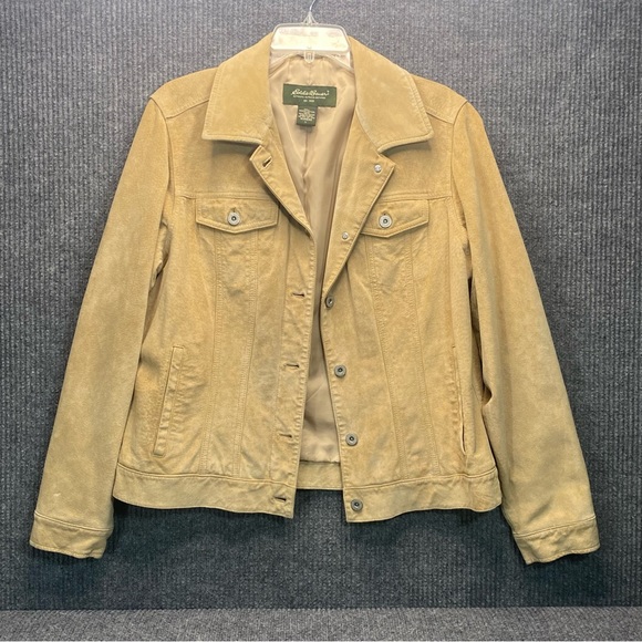 Eddie Bauer Women’s Genuine Leather/Suede Coat - Picture 1 of 12